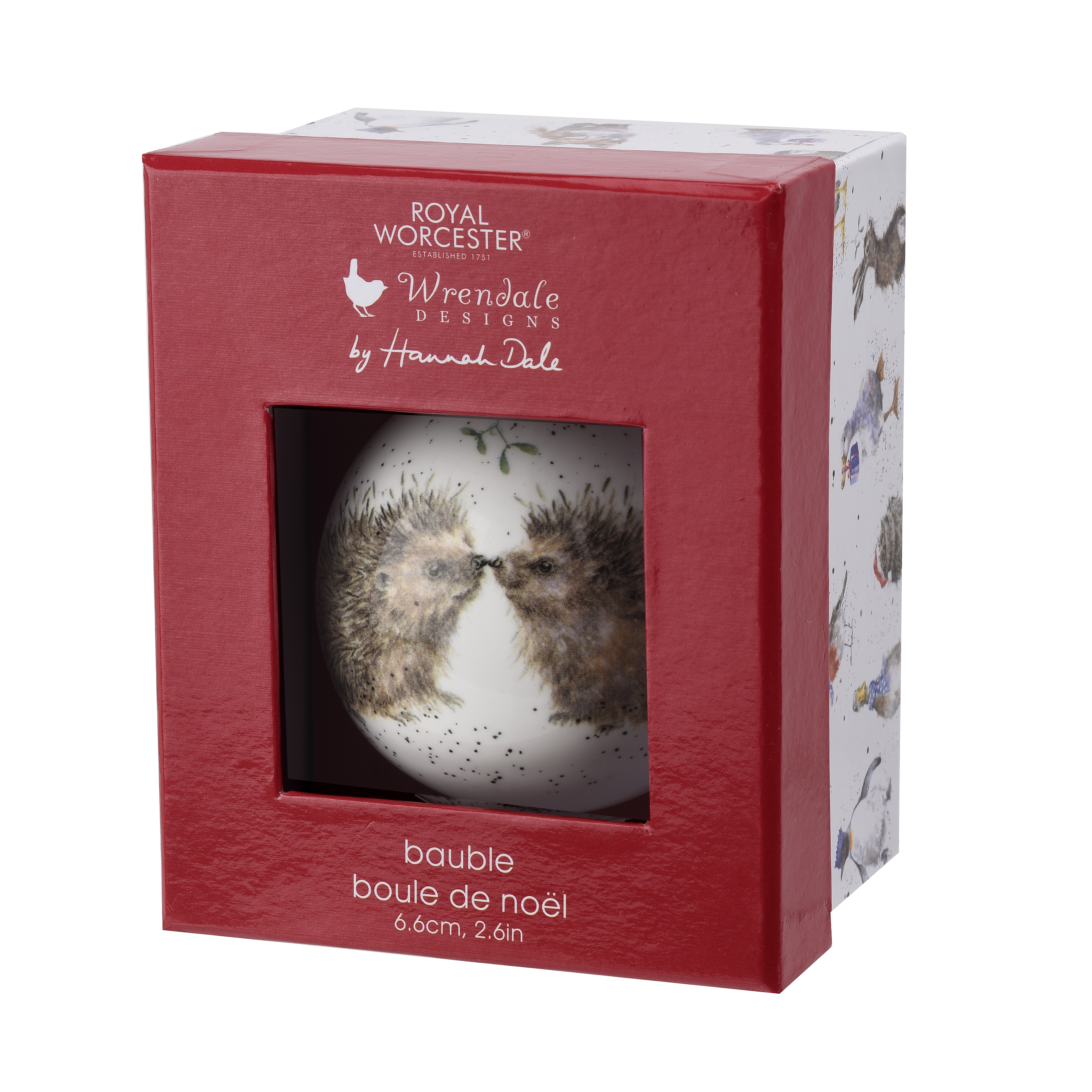 Wrendale Designs Hedgehugs Christmas Bauble image number null